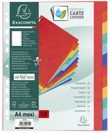 EXACOMPTA Karton-Register, DIN A4+, 6-teilig