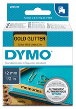 DYMO D1 Schriftbandkassette schwarz/gold, 12 mm x 3 m