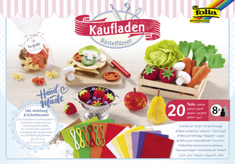 folia Bastelfilz-Set Kaufladen, 20-teilig