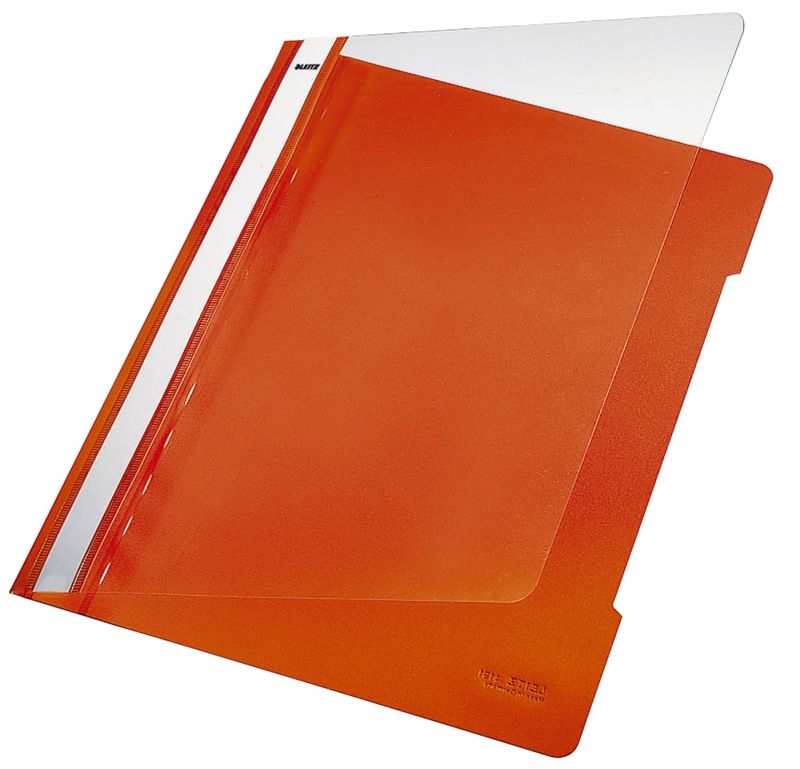 Leitz 4191 Schnellhefter - A4, langes Beschriftungsfeld, PVC, orange