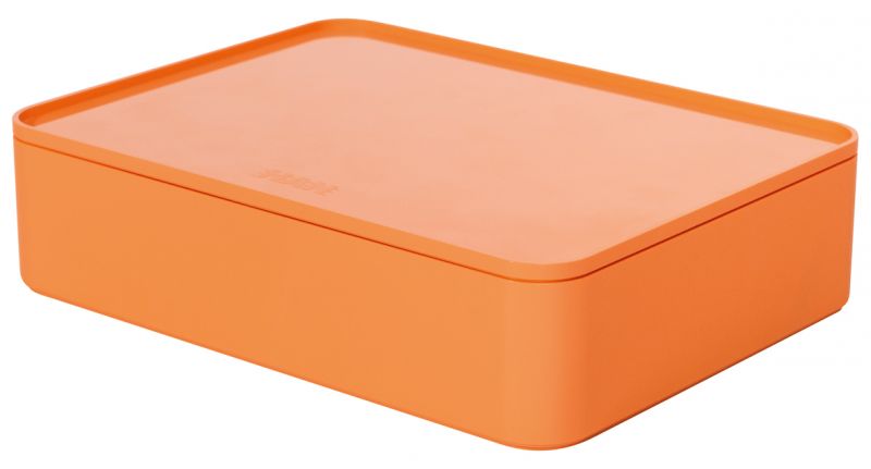 HAN SMART-ORGANIZER ALLISON – praktische Utensilienbox mit Innenschale und Deckel, apricot orange, 1110-81