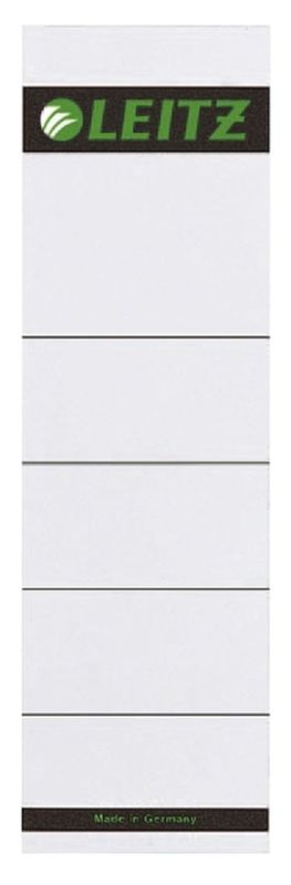 Leitz 1607 Rückenschilder zum Einstecken - Karton, kurz/breit, 10 Stück, lichtgrau