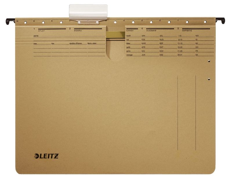 Leitz 1994 Hängehefter ALPHA®, Amtsheftung, Natronkarton, naturbraun