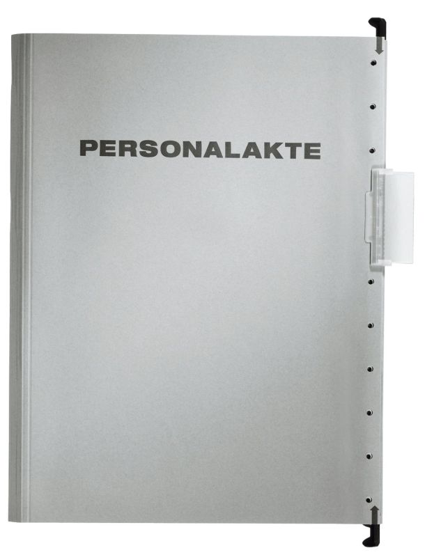 Leitz 30041 Hängemappe Personalakte, 250 g Karton, A4, 5 Fächer, grau