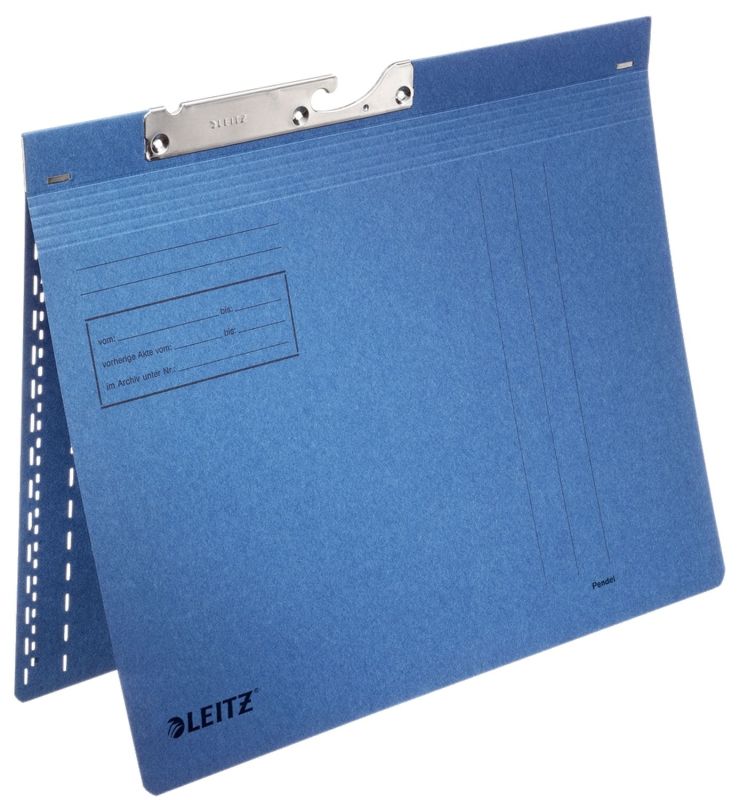 Leitz 2014 Pendelhefter Combi - kfm. Heftung, Manilakarton (RC), blau