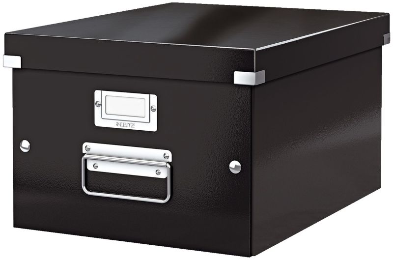 Leitz Archivbox WOW Click & Store - für A4, schwarz