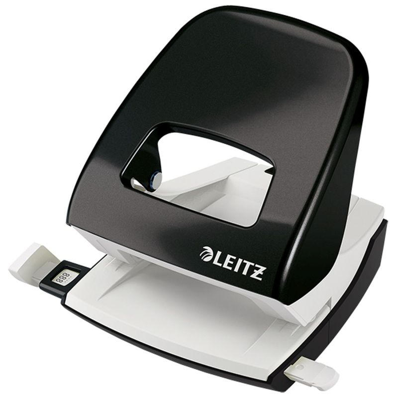 Leitz 5008 Bürolocher NeXXt - 30 Blatt, schwarz metallic