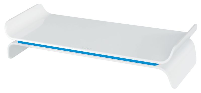 Leitz 6504 Monitorständer Ergo WOW - zwei Höhen, weiß/blau