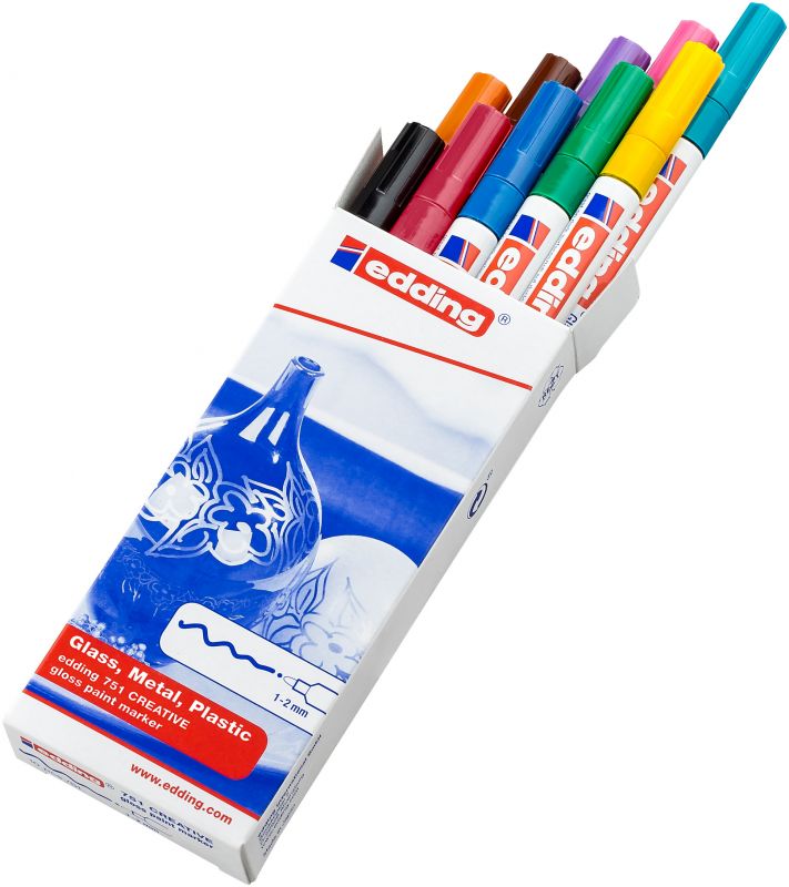 Glanzlack-Marker creative 751, 1 - 2 mm, sortiert