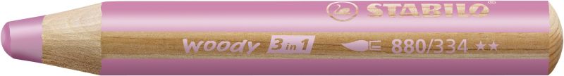 Buntstift, Wasserfarbe & Wachsmalkreide - STABILO woody 3 in 1 - Einzelstift - pink