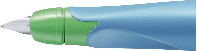 Rechtshänder-Griffstück für ergonomischen Schulfüller mit Anfänger-Feder A - STABILO EASYbirdy in himmelblau/grasgrün