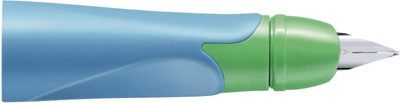 Linkshänder-Griffstück für ergonomischen Schulfüller mit Anfänger-Feder A - STABILO EASYbirdy in himmelblau/grasgrün