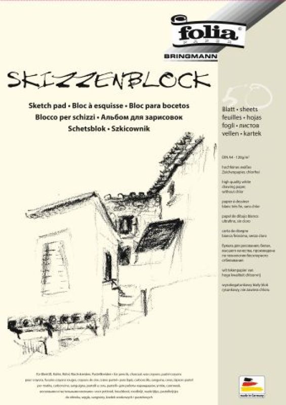 Oxford Skizzenblock A4 - 50 Blatt 120g Mit Spiralbindung Für Künstler