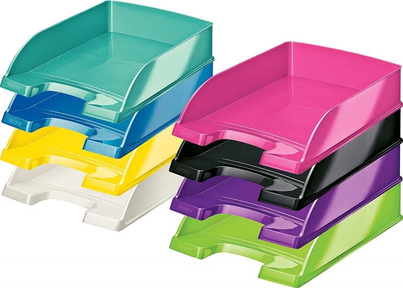 Leitz 52263099 Briefkorb / Briefablage WOW A4 (8 - Pack, Farblich Sortiert) Alle 8 aktuellen Farben