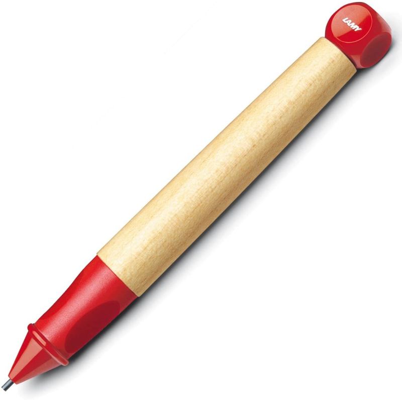 LAMY abc Drehbleistift 110 – Bleistift Ahornholz und Kunststoff in der Farbe rot – mit 1,4mm B-LAMY Mine (LAMY M 44)