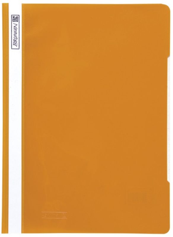 Brunnen Schnellhefter A4 – Glasklar, Orange, Aus Strapazierfähigem PVC
