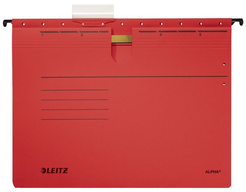 Leitz 1984 Hängehefter ALPHA® - kfm. Heftung, Pendarec-Karton, rot