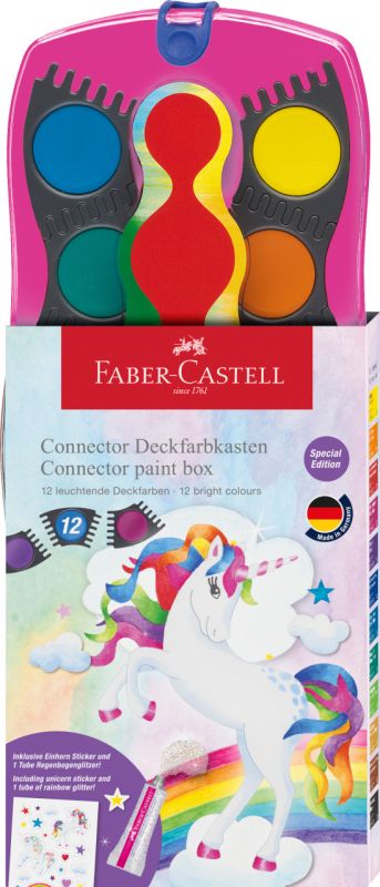 Faber-Castell Farbkasten Connector 12 Farben Einhorn Pink Special Edition
