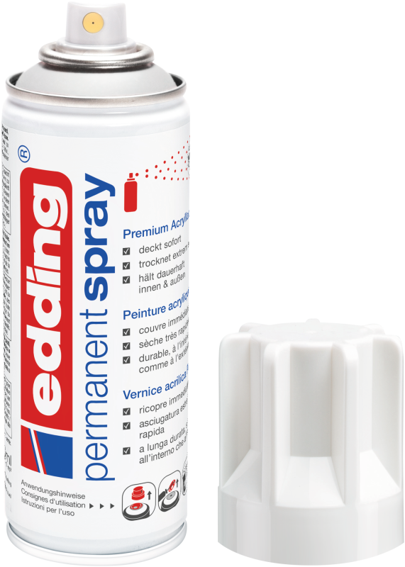 edding 5200 Permanentspray Premium Acryllack verkehrsweiß glänzend RAL 9016