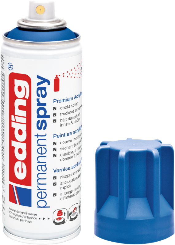 edding 5200 Permanentspray Premium Acryllack enzianblau matt RAL 5010