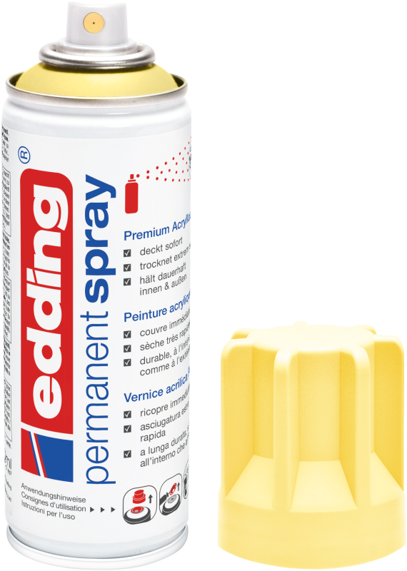 edding 5200 Permanentspray Premium Acryllack pastellgelb matt