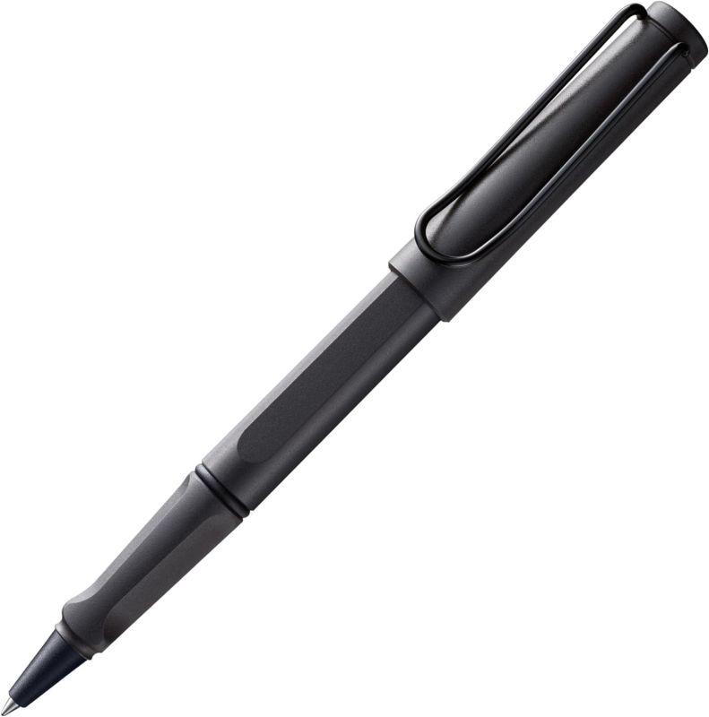 Lamy safari umbra Tintenroller – zeitlos klassicher Stift mit ergonomischem Griff & Strichbreite M - Gehäuse aus robustem ASA-Kunststoff – mit Tintenrollermine M 63 in blau