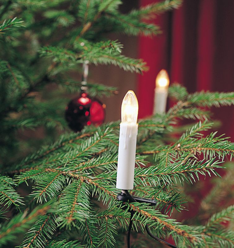 Konstsmide 2036-000 - Baumkette, Topbirnen, 15 klare Birnen, 230V, Innen, grünes Kabel