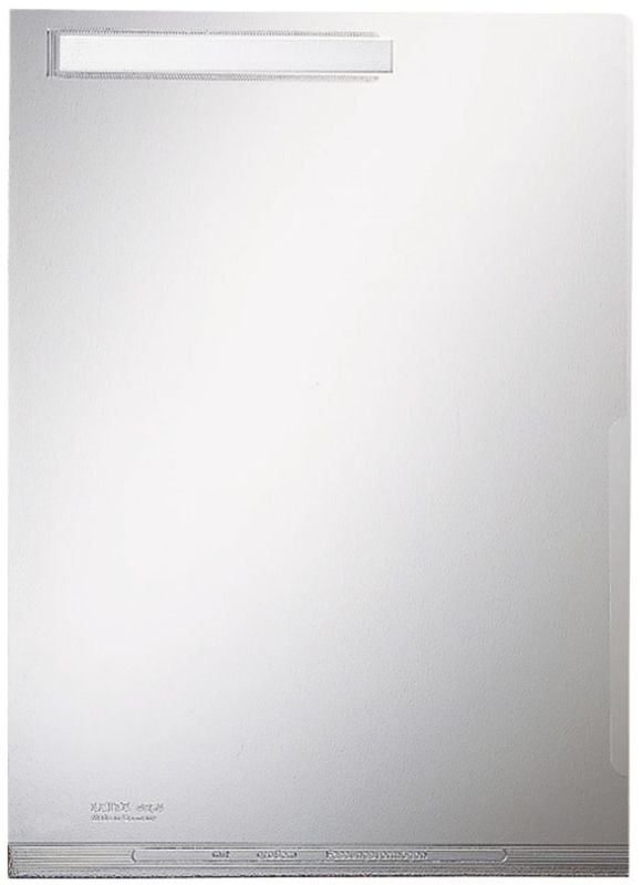 Leitz 4054 Maxi Sichthülle A4 mit Beschriftungsfenster, genarbt, 0,20 mm, Fenster oben