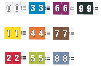 LEITZ Ziffernsignal Orgacolor 2, auf Rolle, rot