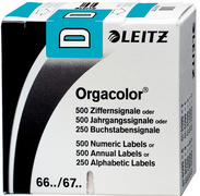 LEITZ Buchstabensignal Orgacolor C, auf Rolle, rot