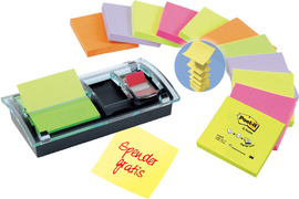 Post-it Z-Notes Spender, schwarz/transparent, Vorteilspack