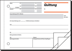 sigel Formularbuch Quittung, einfaches Satzbild, A6 quer