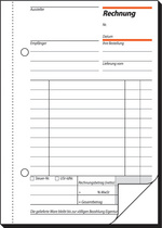 sigel Formularbuch Rechnung, A5, 2 x 50 Blatt, Blaupapier