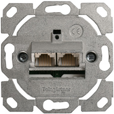 Telegärtner AMJ45 Anschlussdose Kat.6A (tief), ohne ZP, 1