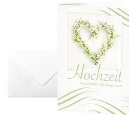 sigel Hochzeitskarte Hochzeit, (B)115 x (H)170 mm