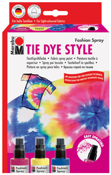 Marabu Textilsprühfarbe Fashion-Spray, Set TIE DYE STYLE