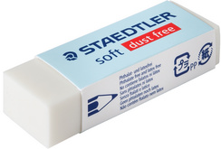 STAEDTLER Kunststoff-Radierer soft S20, weiß