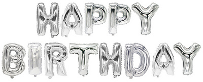 PAPSTAR Folienballon-Set Happy Birthday, silber