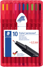 STAEDTLER Fineliner triplus permanent, 4er Etui