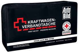 LEINA KFZ-Verbandtasche AUTO BILD, Inhalt DIN 13164, schwarz