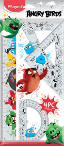 Maped Geometrie-Set ANGRY BIRDS, 4-teilig, transparent