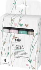 KREUL Pluster & Liner Pen, 4er Set Chalky Moments