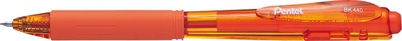 Pentel Kugelschreiber BK440, mit ergonomischer Griffzone, Druckmechanik, 0,35mm, Orange