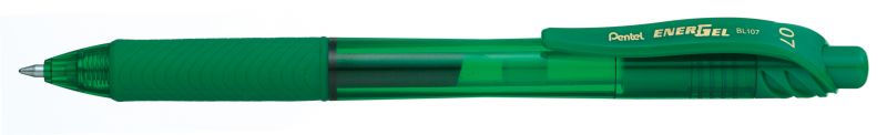 Pentel Liquid Gel-Tintenroller EnerGelX BL107, Druckmechanik, nachfüllbar, 0,35mm, Grün