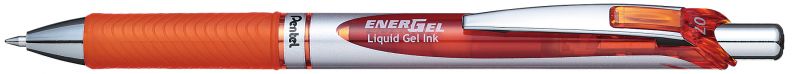 Pentel Liquid Gel-Tintenroller EnerGel BL77, Druckmechanik, nachfüllbar, 0,35mm, Orange