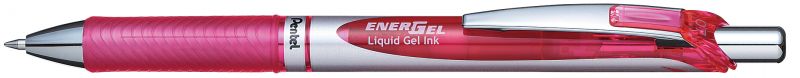 Pentel Liquid Gel-Tintenroller EnerGel BL77, Druckmechanik, nachfüllbar, 0,35mm, Pink