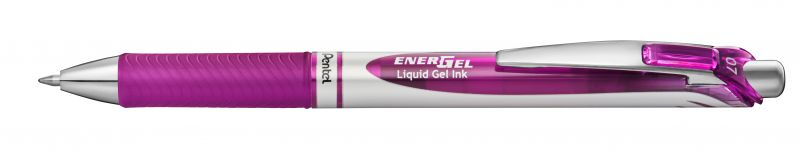Pentel Liquid Gel-Tintenroller EnerGel BL77, Druckmechanik, nachfüllbar, 0,35mm, Magenta