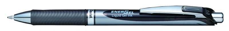 Pentel Liquid Gel-Tintenroller EnerGel BL80, Druckmechanik, nachfüllbar, 0,5mm, Schwarz