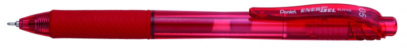 Pentel Liquid Gel-Tintenroller EnerGelX BLN105, Druckmechanik, nachfüllbar, 0,25mm, Rot