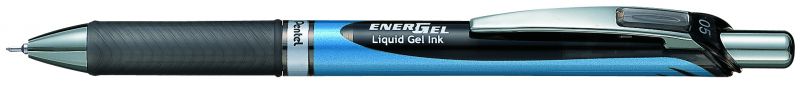 Pentel Liquid Gel-Tintenroller EnerGel BLN75, Druckmechanik, nachfüllbar, 0,25mm, Schwarz